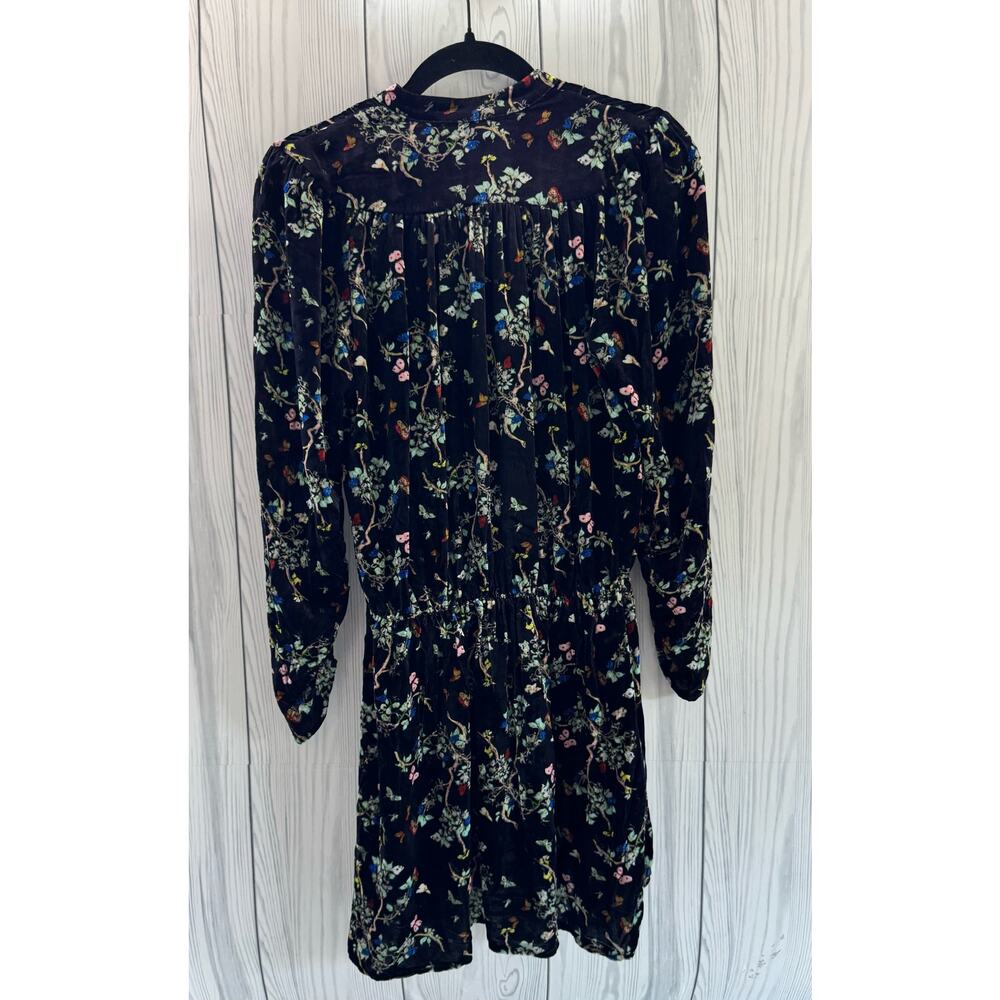 Zadig & Voltaire Women’s Black Reveal Velvet Blossom Mini Dress SZ S - Picture 4 of 8